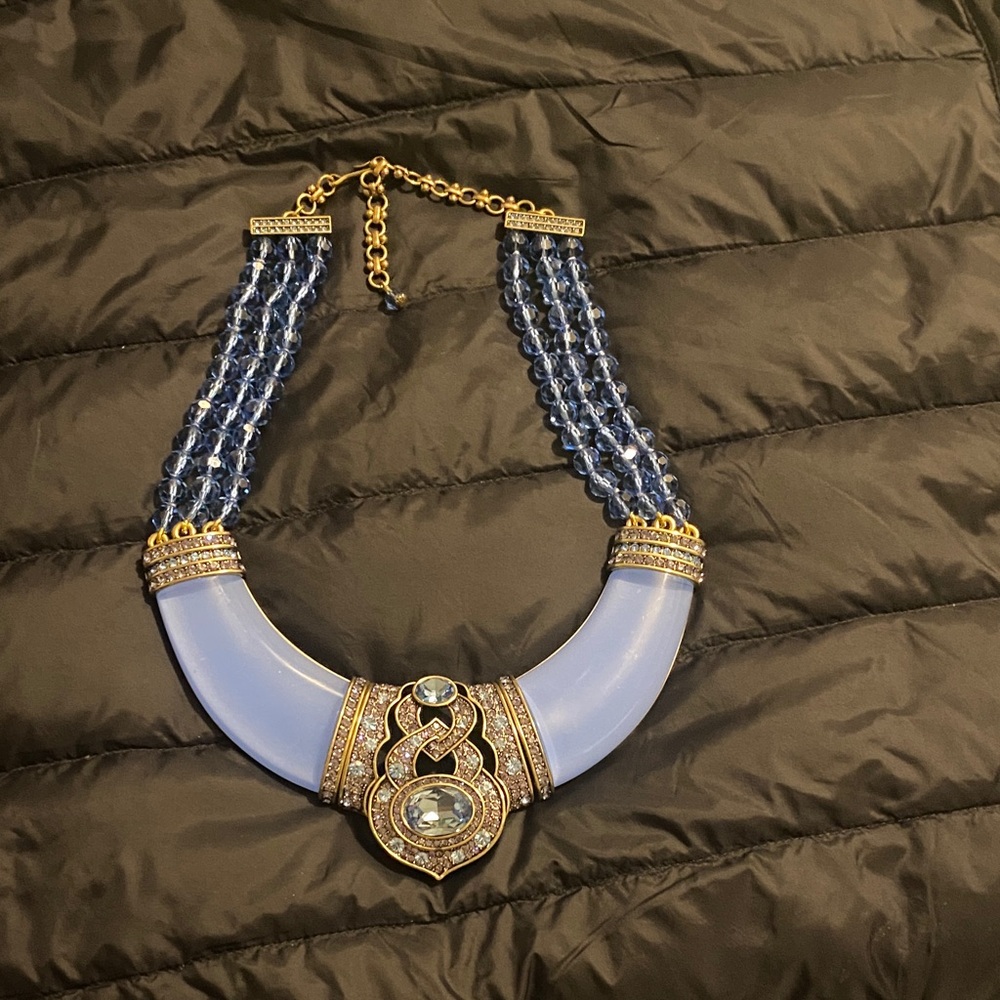 Heidi Daus Elegant Blue and Gold Necklace - Picture 3 of 16